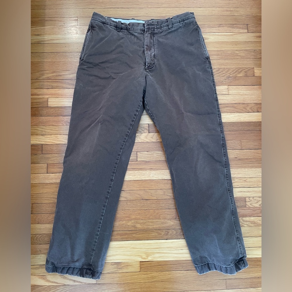 Vintage Men’s J. Crew Brown Flannel Lined Chinos